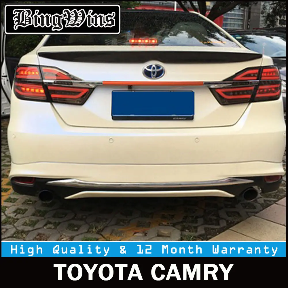 Автомобильный Стайлинг для Toyota Camry 2015 задние фонари светодиодный задний фонарь задний багажная лампа крышка drl + сигнал + тормоз + обратный