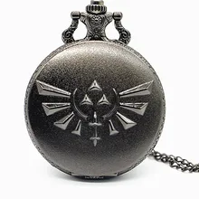 Черный Legend of Zelda: небу меч игры кварцевые карманные часы Аналоговые подвеска Цепочки и ожерелья Для мужчин Wo Для мужчин s часы цепи подарок XH3009