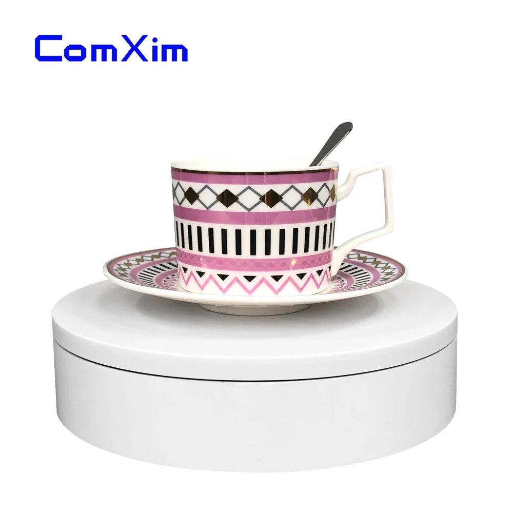 

ComXim 20cm White Black 220V Bidirectional Random Fixed Speed Load Max 15KG Photographing Automatic Rotating Electric Turntable