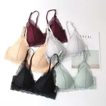 

Women Sexy Bra Underwear Push Up Front Closure Bra Lace Women Push Up Bralette Thin Bras