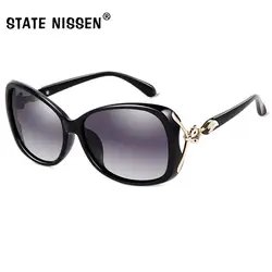 Состояние Ниссен Элитный бренд Дизайн поляризационные Солнцезащитные очки для женщин Для женщин элегантные дамы большой Защита от солнца