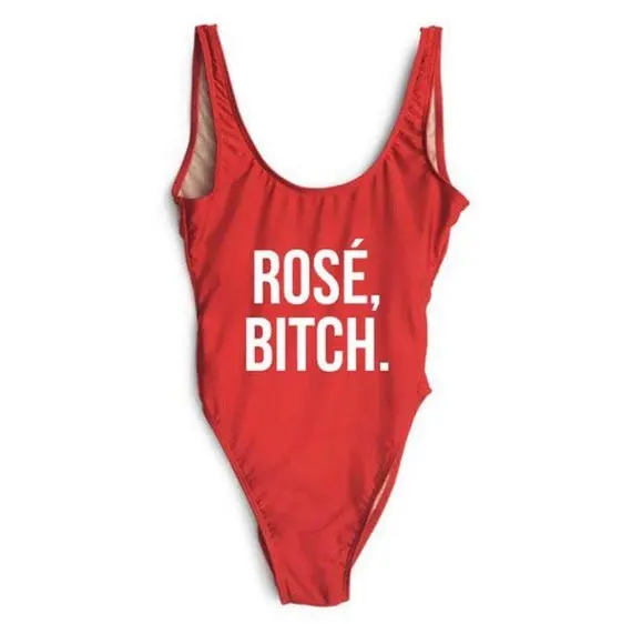 Skuggnas Rose bitch Bathing suit One Piece Suit Low Back Jumpsuit High Cut Swimwear Women Summer Beachwear Bathing suit monokini