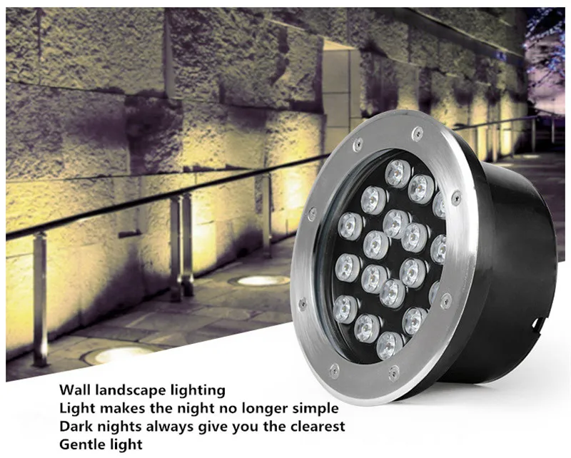 Светодиодный подземный RGB свет Водонепроницаемый 6 Вт 12 Вт 15 Вт наземное освещение для садовых дорожек Открытый подземный вкапываемый дворовый светильник ландшафтный свет