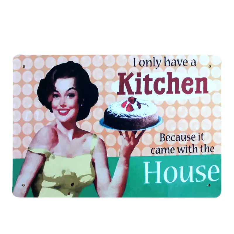 Cake Vintage Food Medium Metal Tin Sign Cafe Restaurant Kitchen Home Baking