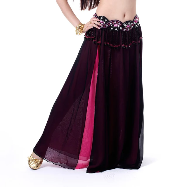Multi Color Chiffon 9 Yard 2 Layer Full Circle Skirt Belly Dance Gypsy Jupe Maxi Multi Color Chiffon 9 Yard 2 Layer Full Circle Skirt Belly Dance Gypsy Jupe Maxi