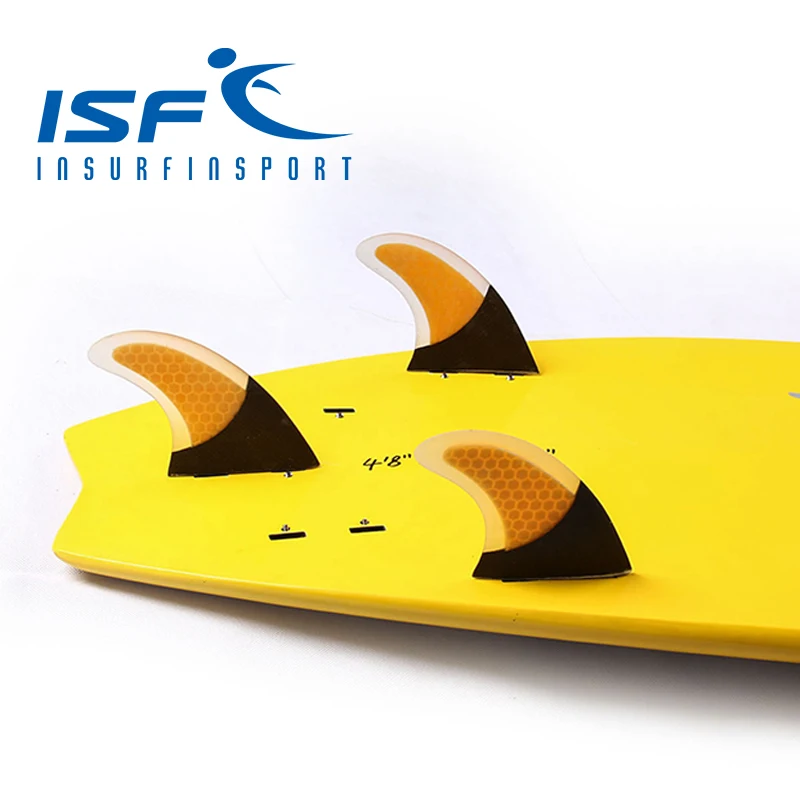 

FCS Orange carbonfiber surfboard fins quilhas de prancha de surf fin longboard paddle surfboard four Quad future center fins