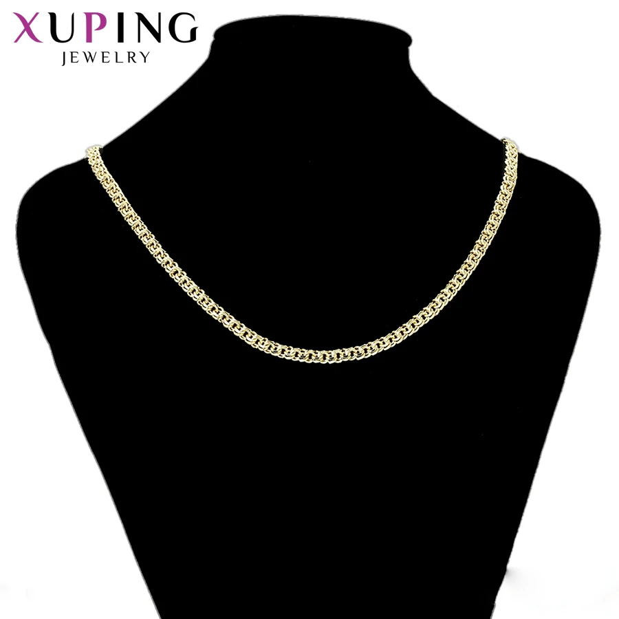 Xuping Мода Высокое качество популярный стиль длинное ожерелье Золото желтый цвет покрытием для нейтральных ювелирных изделий подарки S94.4-44758