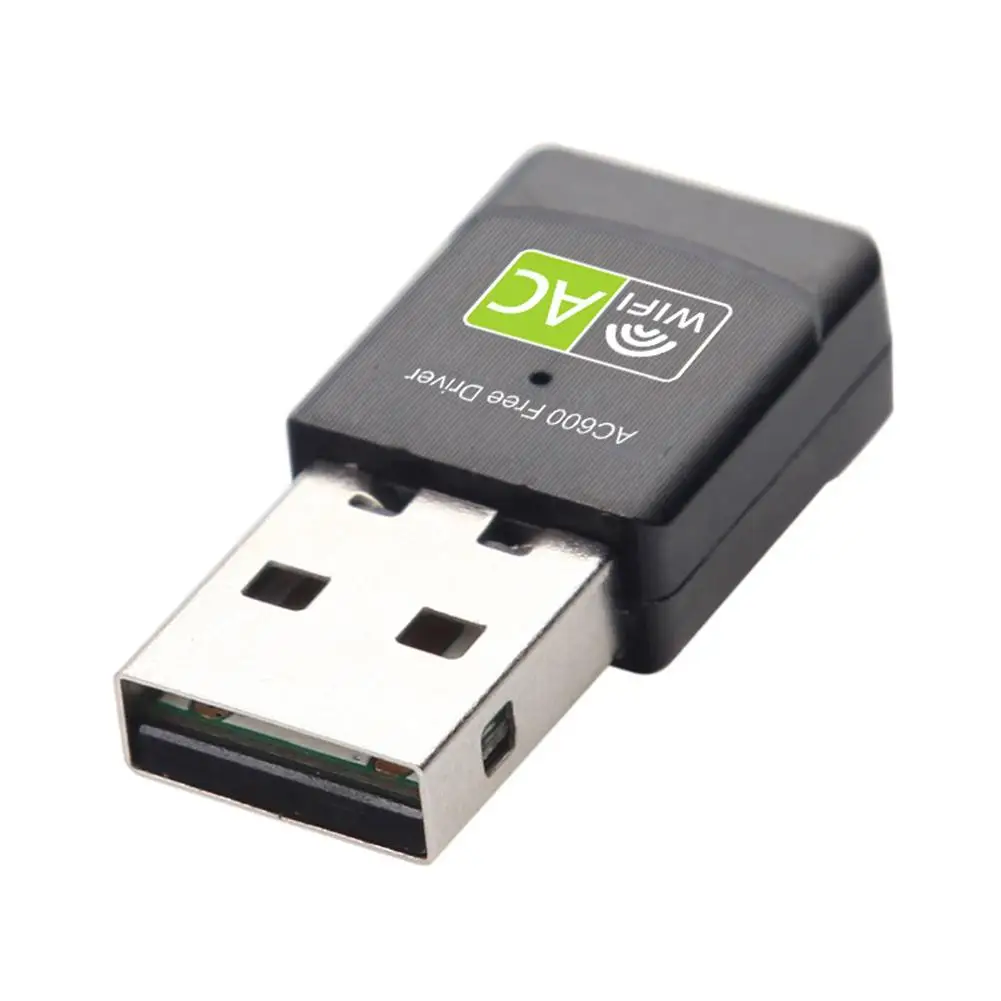 Беспроводной 600 Мбит/с USB Wifi адаптер AC600 2 4 ГГц 5 WiFi Антенна ПК Мини компьютер