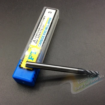 

YFT End Mill 3mm Milling Cutter HRC45 4-blade Face Cutter CNC Router Cutter Metal Straight Shank Tools