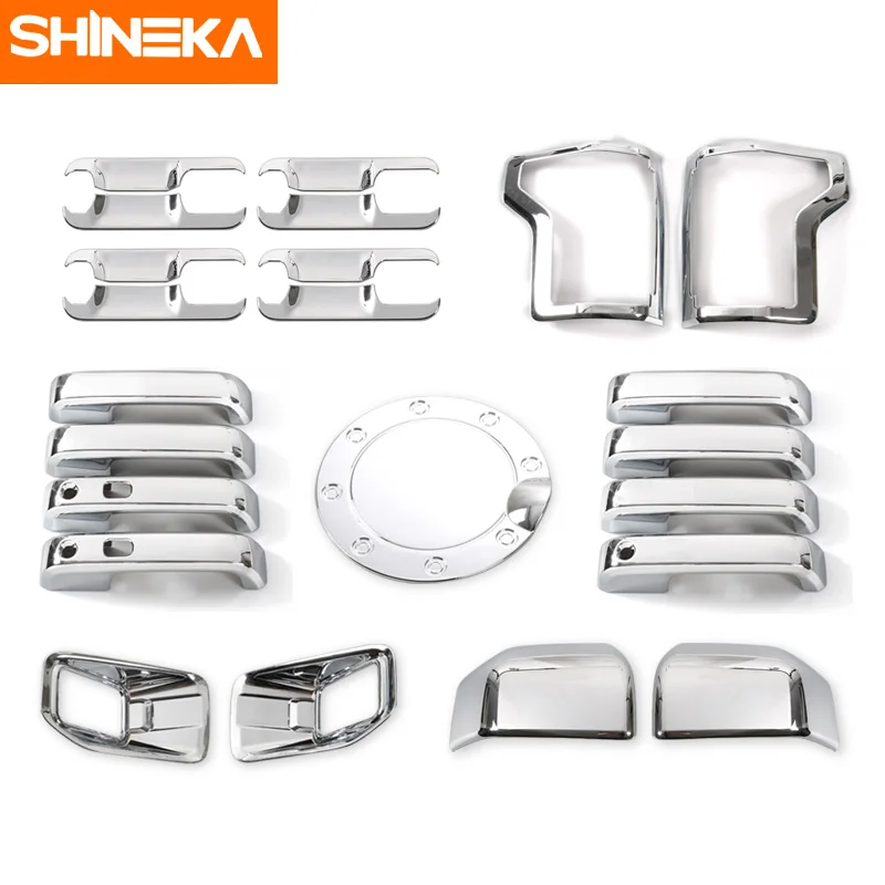 

SHINEKA Car Styling Flll Set Chrome Exterior Decoration Trims Car Body Deco for Ford F150 2015+
