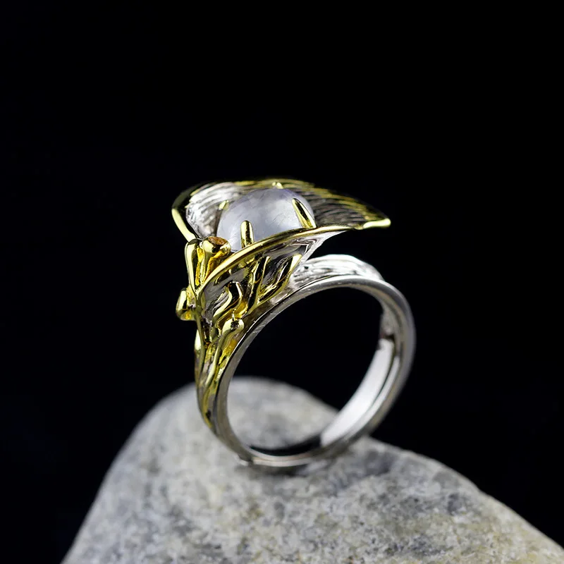 The character of the new fashion women's silver moon moon goddess Calla true to life S925 ring the character of the new fashion women s silver moon moon goddess calla true to life s925 ring