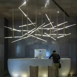 Дизайнер Книги по искусству Декор подвесной светильник свет подвеска висит труб потолочный светильник для барной стойкой выставочный зал