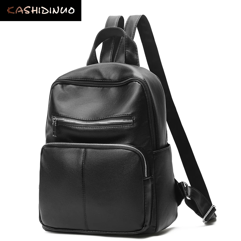 KASHIDINUO Brand Women Leather Backpacks High Quality Youth Student