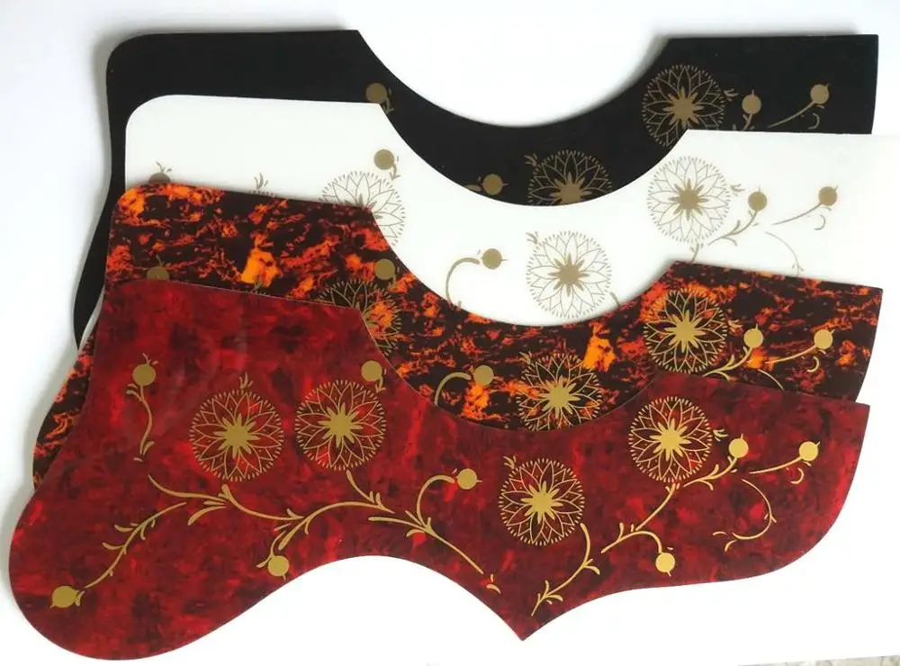 

J-200 SJ-200 Style Acoustic Guitar Pickguard With Gold Flower