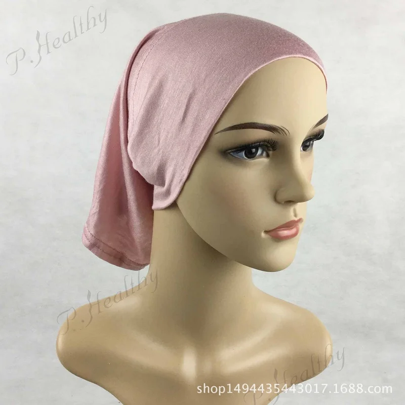 2018 новые эластичные Модальные внутренние хиджабы/шапочки под хиджаб мусульманский удобный чехол Тюрбан Хиджаб 28x21,5 см