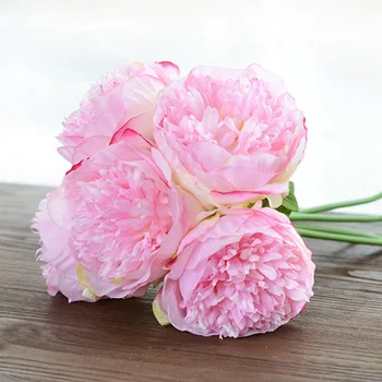 

Whimsical Pastel Pink Peony BOUQUET -- Artificial Flower, Wedding Bouquet