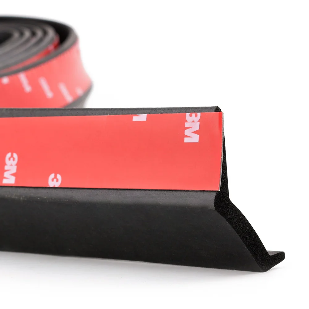 Nueva goma suave negro parachoques tira coche 60mm ancho 2,5 m longitud Exterior parachoques delantero Kit de labios/coche parachoques de Gaza