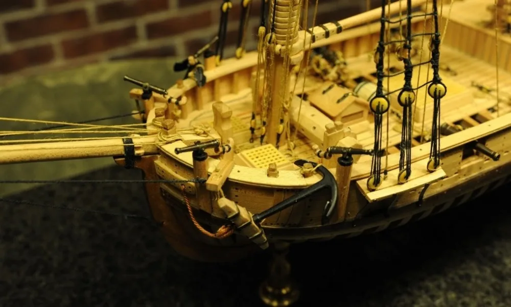 ВМС США классический деревянный корабль комплект модели Весы 1/48 Ханна 1775 весь кадр модель корабля