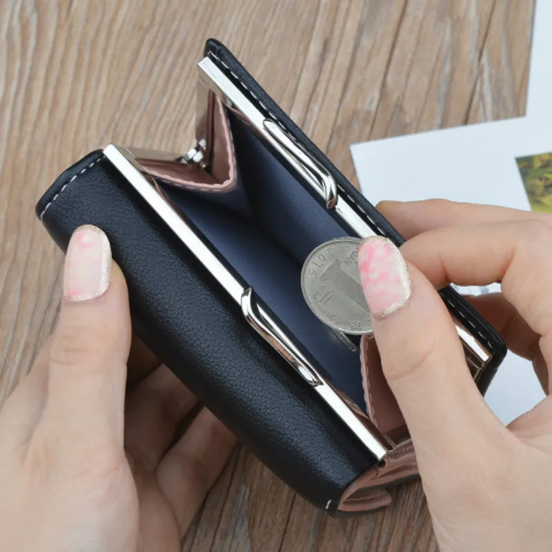 Женские бумажники женские кошельки Женская мода клатч мини Pu Маленький короткий кошелек портмоне для женщин женские кошельки