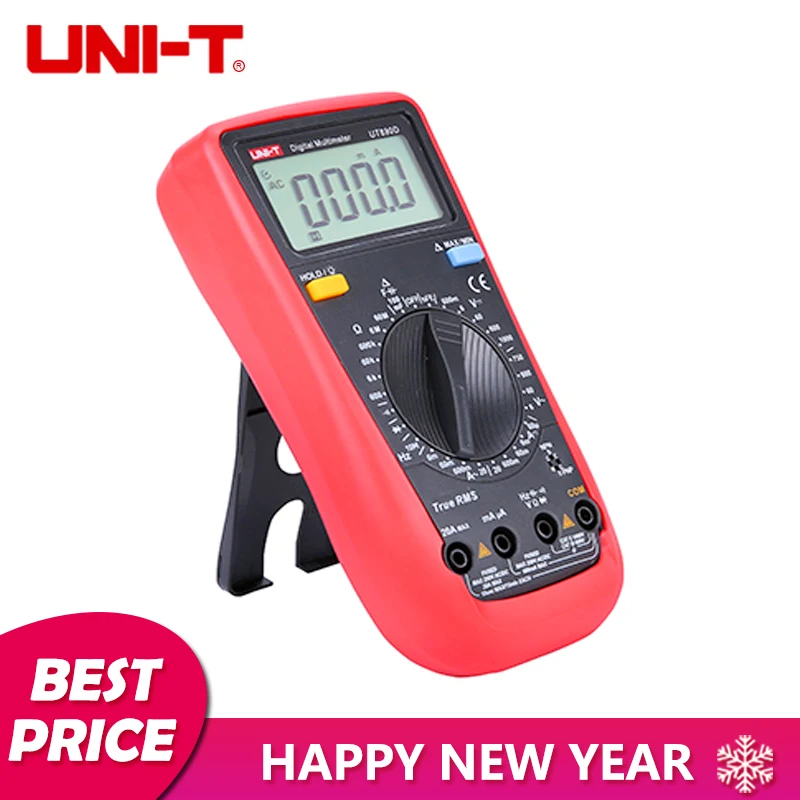 

UNI-T UT890D Digital Multimeters True RMS AC/DC Voltage Current Resistance Meter Testers with Probe LCD Multimeter