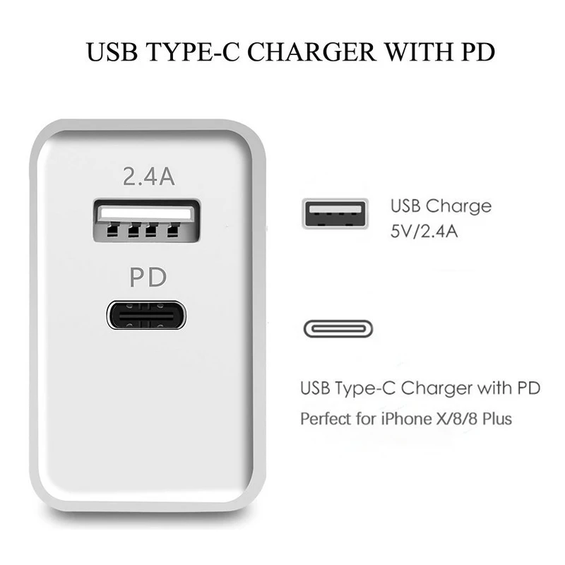 30W USB PD Fast Charger For iPhone Samsung Adapter Type C Quick Charger (2)