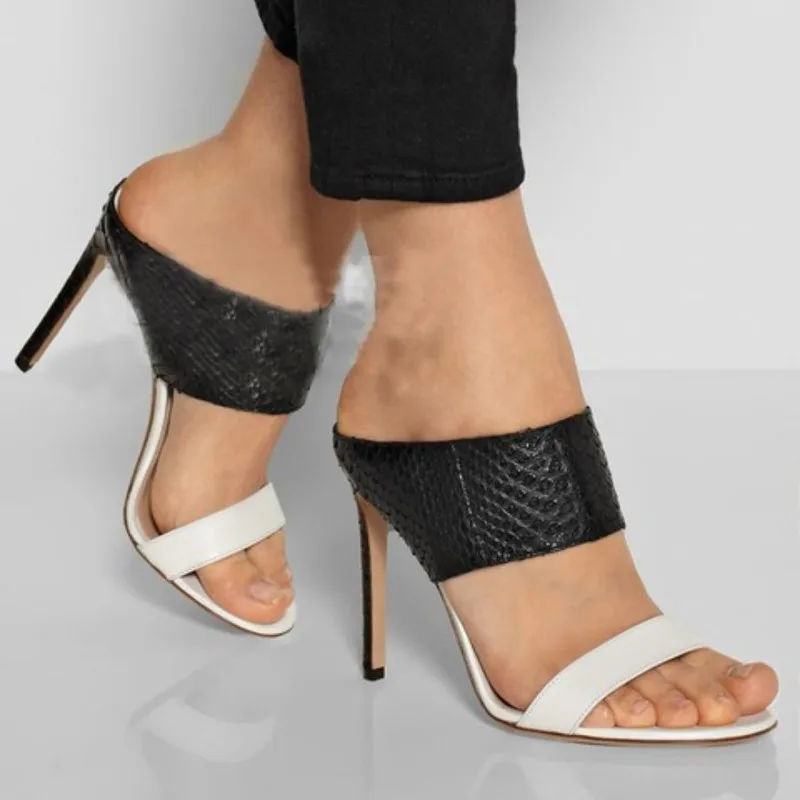 

Color matching Women Ankle Strap Sandals Casual PU Slip On Thin Heels 11CM Open Toed High Heels Women Sandals Discount Pumps