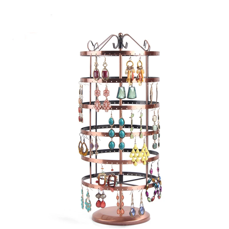 

288 Holes 6 Circles Revolving Iron Rack Earring Display Rack Jewelry Rack DA
