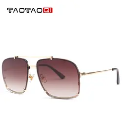 TAOTAOQI мода негабаритных Квадратные Солнцезащитные очки Для женщин UV400 Ретро Брендовая Дизайнерская обувь большой кадр солнцезащитные очки