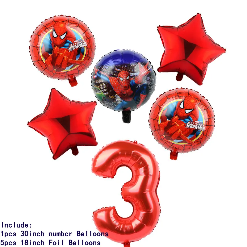 6 шт., супергерой Человек-паук, Мстители, Бэтмен, фольга, воздушный шар, детские товары для дня рождения, 30 дюймов, воздушный шар, детские игрушки Супермена