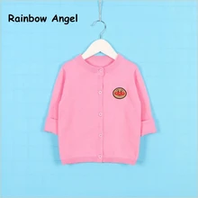 Новинка года; вязаные свитера ярких цветов для мальчиков и девочек; кардиганы; свитер с круглым вырезом; верхняя одежда из хлопка; сезон весна-осень