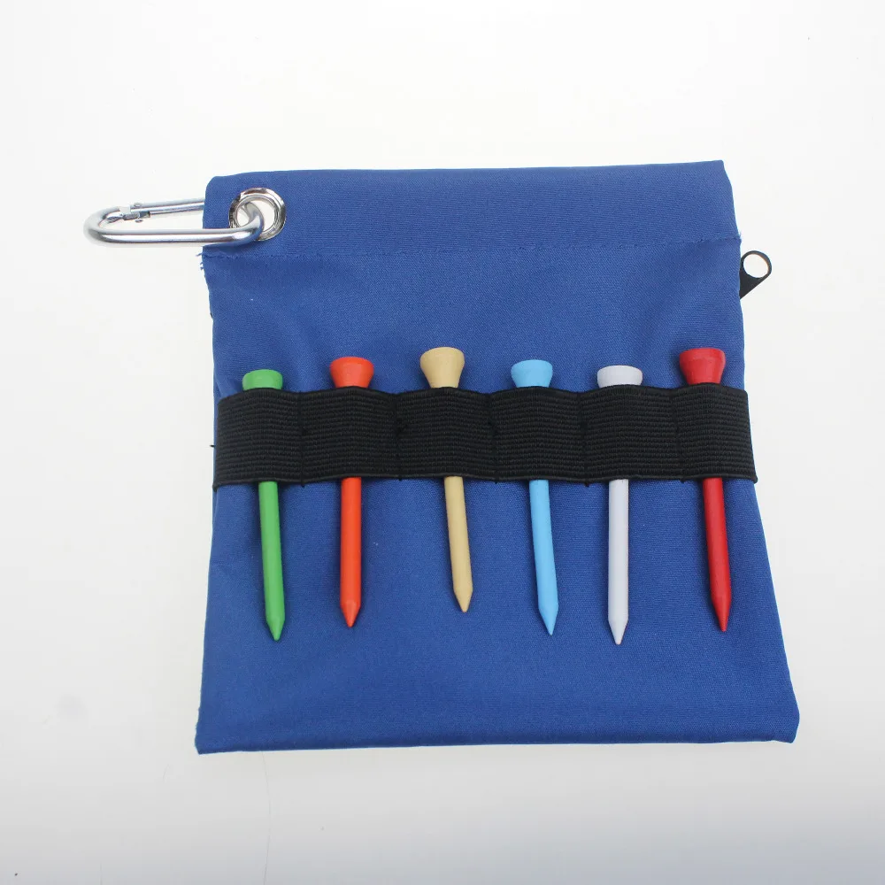 Kofull 80*80mm Golf Tees Holder Nylon Storage Bag Golf Ball Bags With