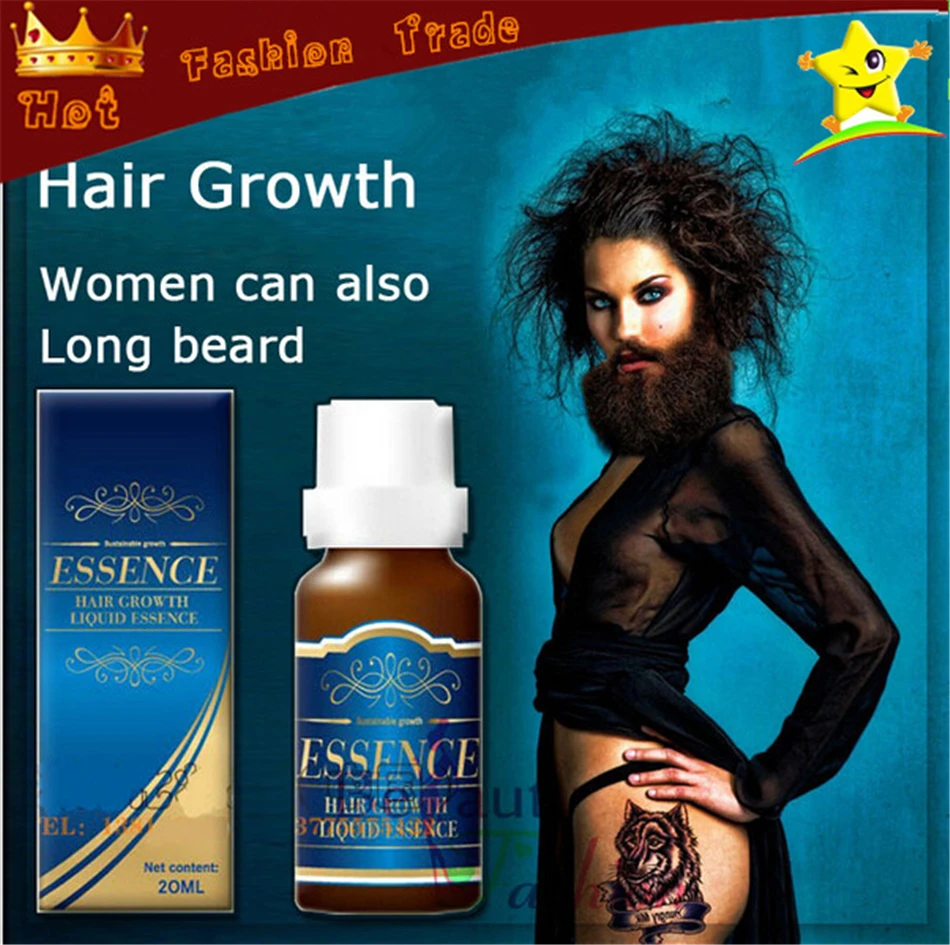 Fast Facial Hair Beard Growth Thicker Essence Mustache Thick
