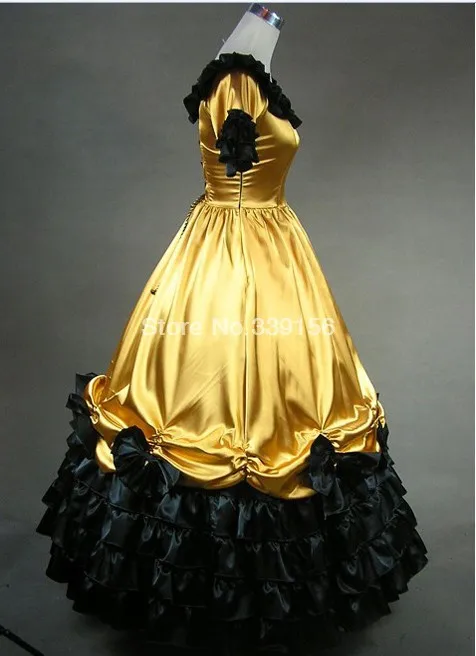 Новое Поступление Золотые Роскошные, Висячие элегантные готические платье "Виктория"