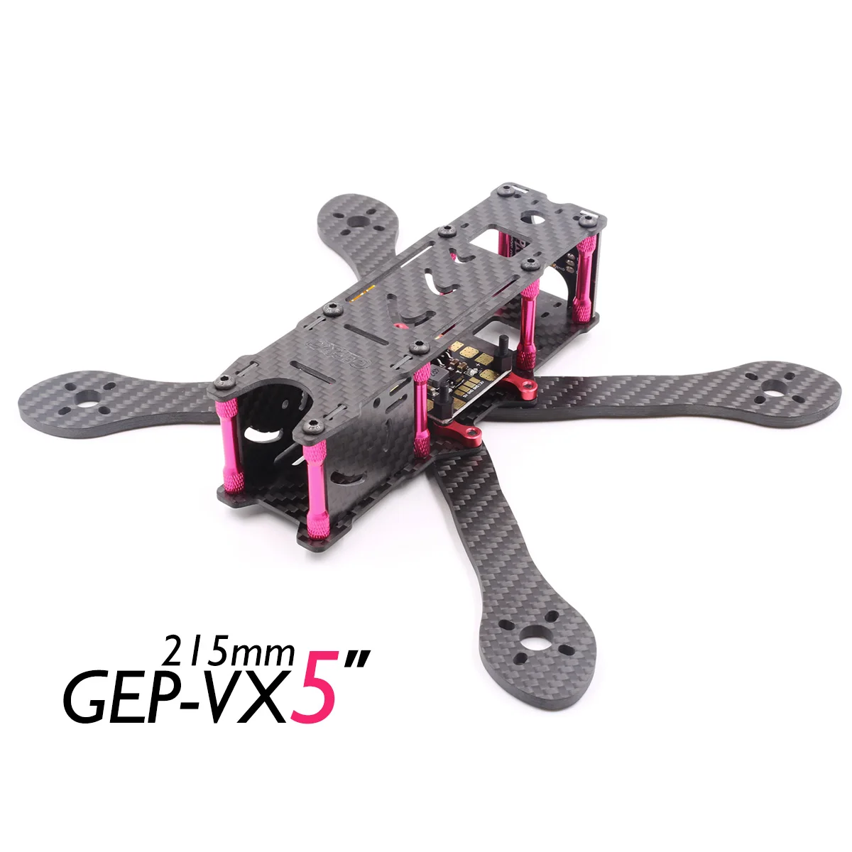 

DIY FPV X Quadcopter GEPRC GEP-VX6 GEP-VX5 GEP-VX4 250mm 215mm 180mm Carbon Fiber Racing Frame with Tail Led Light XT60 PDB