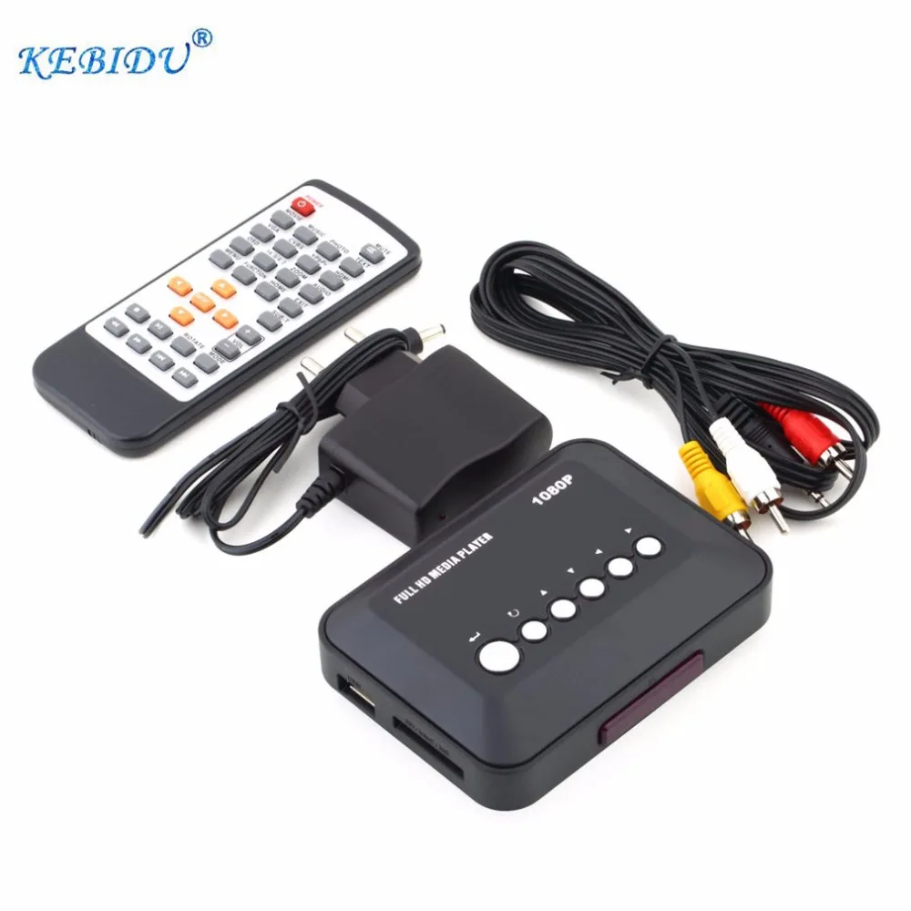 Медиаплеер kebidumei USB 2 0 1080P HD SD/MMC TV видео SD MMC RMVB MP3 Multi HDMI медиаплеер коробка с пультом