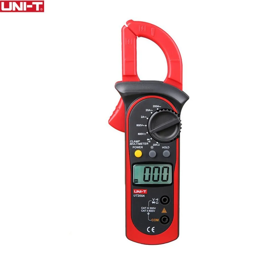 

UNI-T UT200A Digital Clamp Meter Professional Ohm DMM DC AC Voltmeter AC Ammeter Resistance Testers With Backlight Multimeter