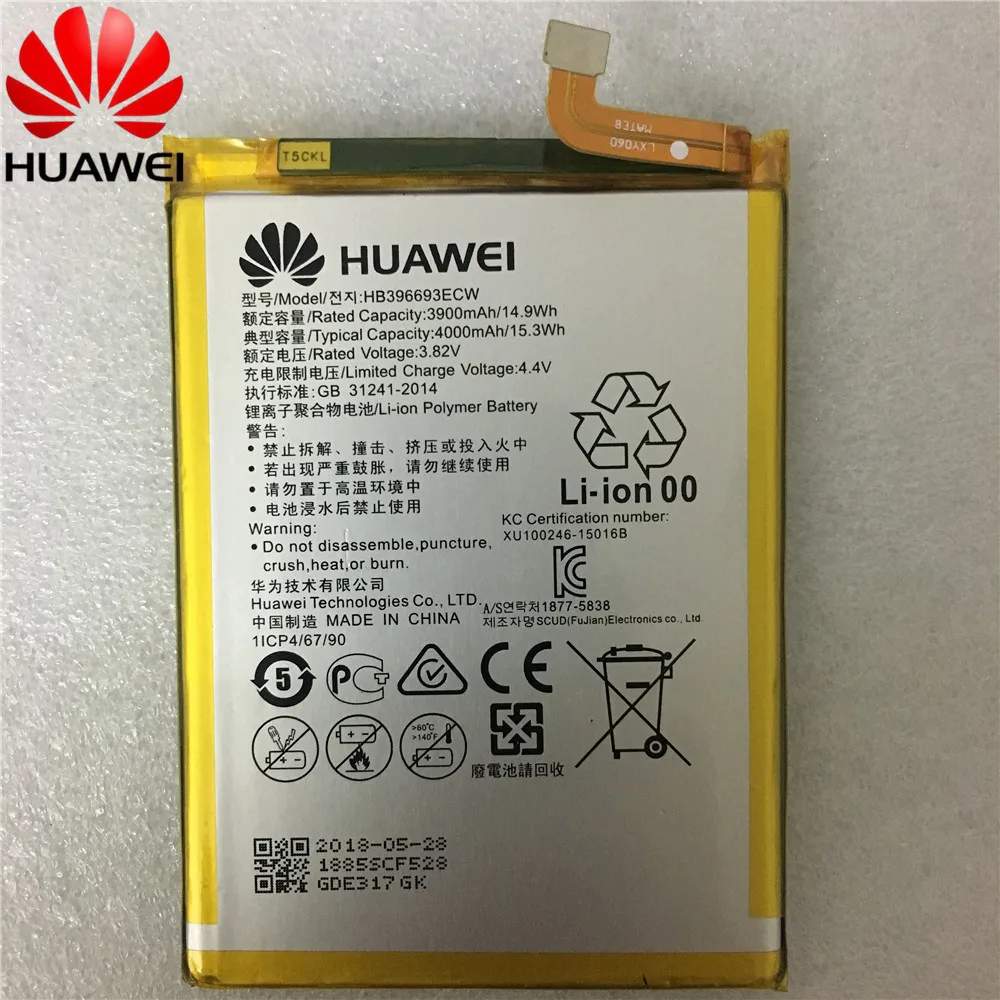 

Hua Wei For Huawei HB396693ECW Rechargeable Li-ion phone battery For Huawei Mate 8 NXT-AL10 NXT-TL00 NXT-CL00 NXT-DL00 mate8