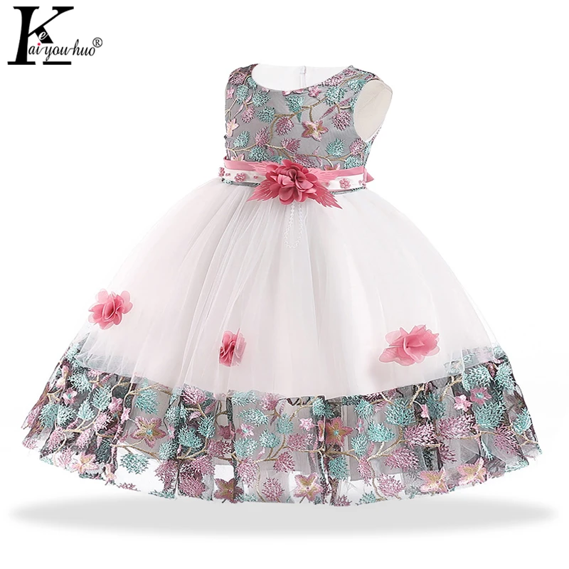 Платье для маленьких девочек одежда для рождественских праздников vestido infantil летнее платье с цветочным узором на 1 год Платья для именинниц Одежда для новорожденных
