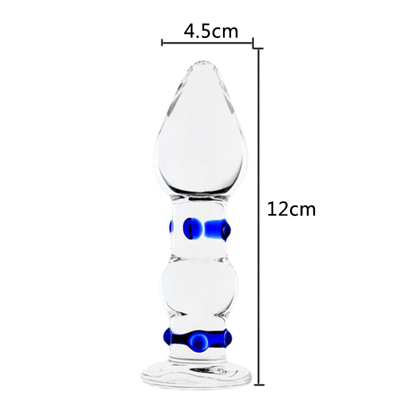 Schwarz-wolf-Pyrex-glas-dildo-kristall-anal-beads-butt-plug-prostate-massager-g-punkt-weibliche-masturbation