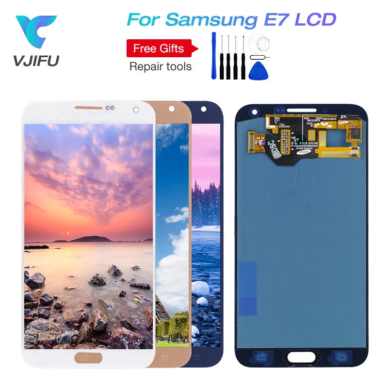 Per Samsung Galaxy E7 E700 E700F E700H E7 Duos Display Lcd E7 Display Lcd Touch Screen Digitizer Assembly Parti Di Ricambio