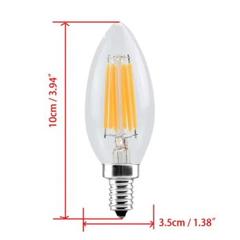 

E14 2/4/6W Edison COB Filament Retro LED Light Candle/Flame Bulb Lamp Chandelier