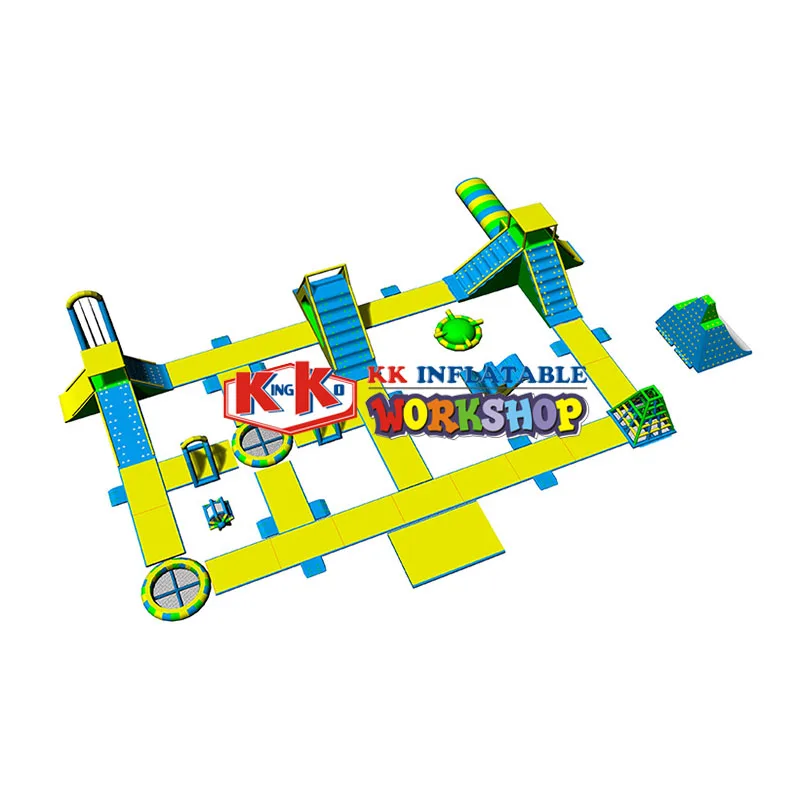 Through combination inflatable amusement water parks
