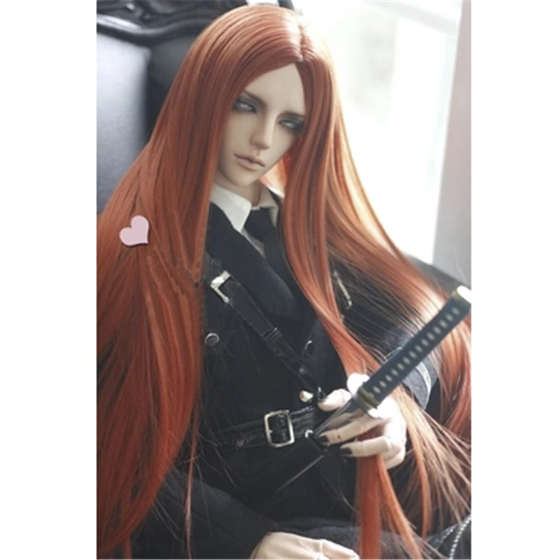 Allaosify bjd парик многоцветный длинный Straigst парики 1/3 1/4 1/6 BJD парик из высокотемпературного волокна кукольный парик