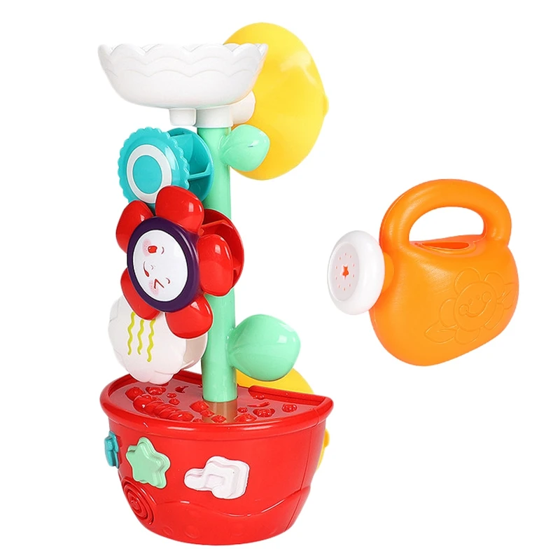 

Baby Bath Toy-Flower Waterfall Water Station Fun And Educational Bath Toy Enhance Your Baby'S Thinking Ability