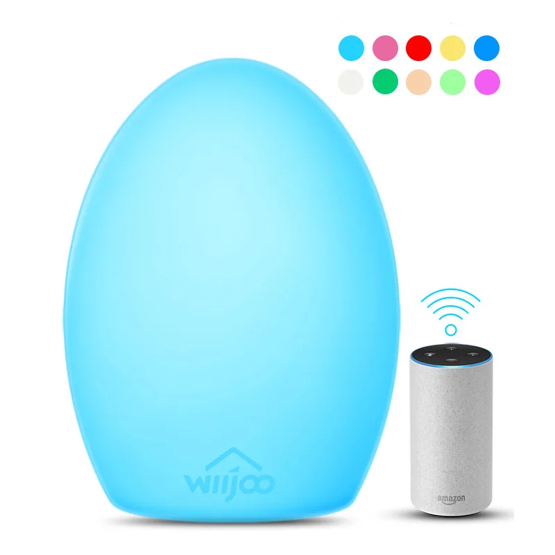 

Night Lights for Kids Baby 10 Colors Change Touch Control Wifi Smart Light Googlehome Alexa Creative Atmosphere Outdoor Lamp