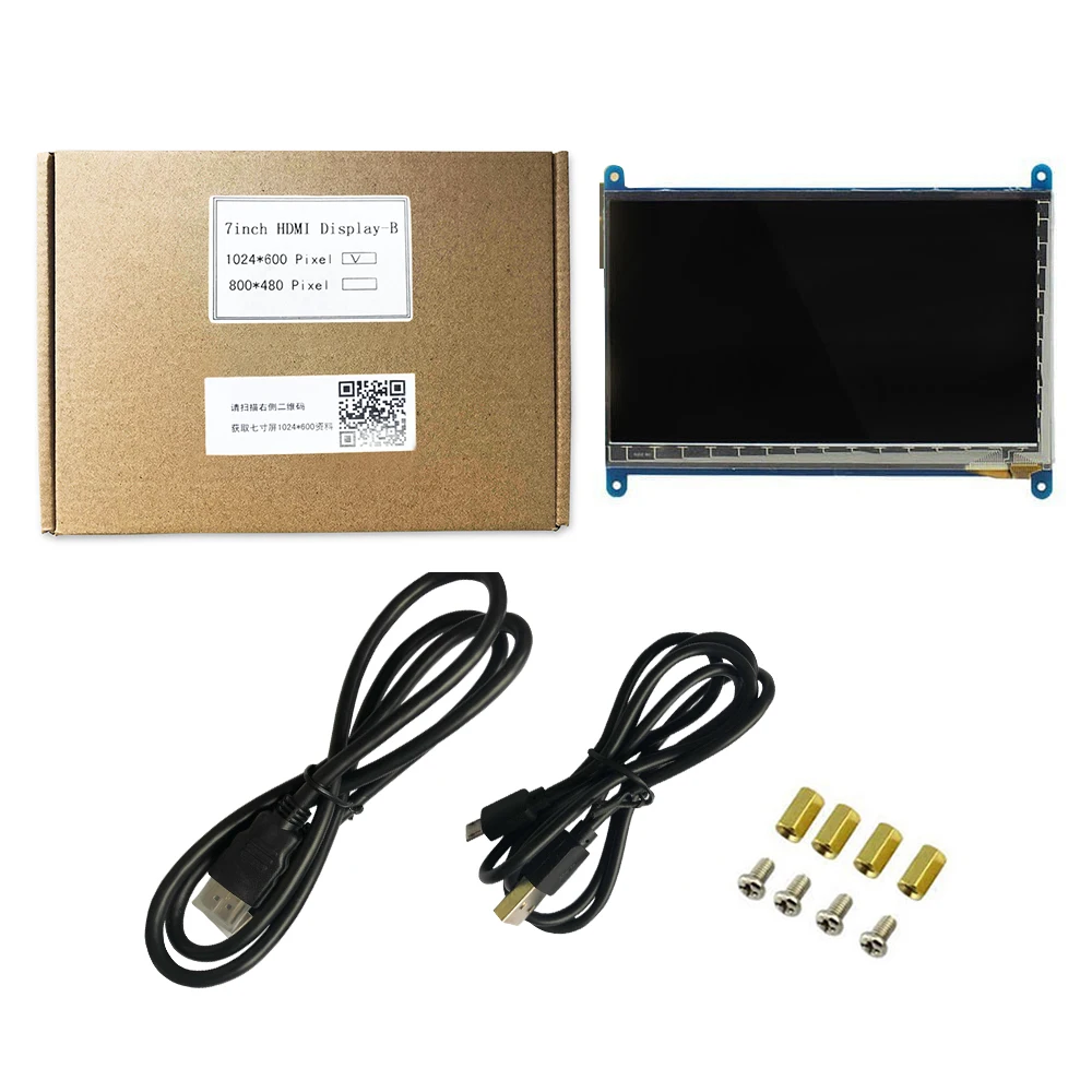 Raspberry Pi 3 дисплей 7 дюймов сенсорный экран HDMI HD LCD TFT 1024*600 (пиксель) монитор для 2B B