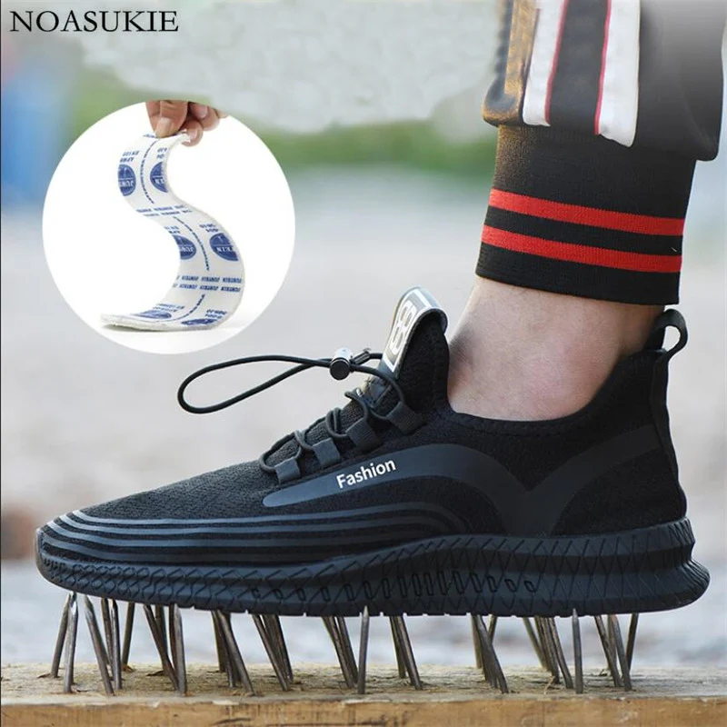 

Summer Breathable Safety Shoes Of Men Mesh Lightweight Casual Work Shoes Sneakers Anti Puncture Static Electricity Work Shoes