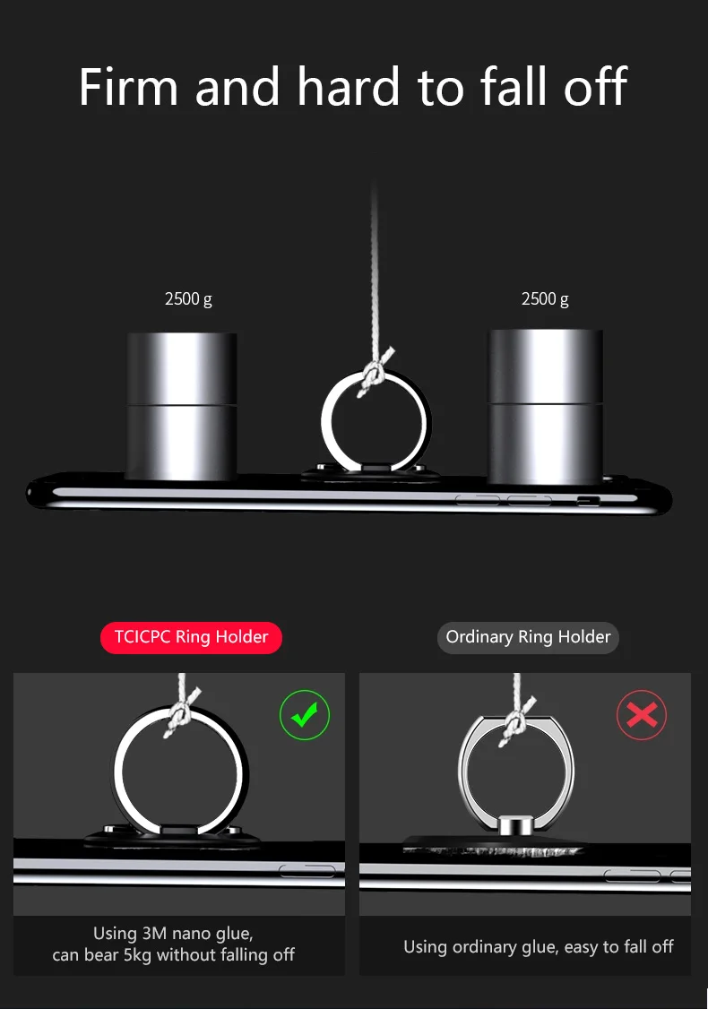 TCICPC кольцо держатель телефона для iPhone 7 XS Samsung S10 360 градусов подставка держатель для телефона Поддержка магнитный автомобильный держатель телефона