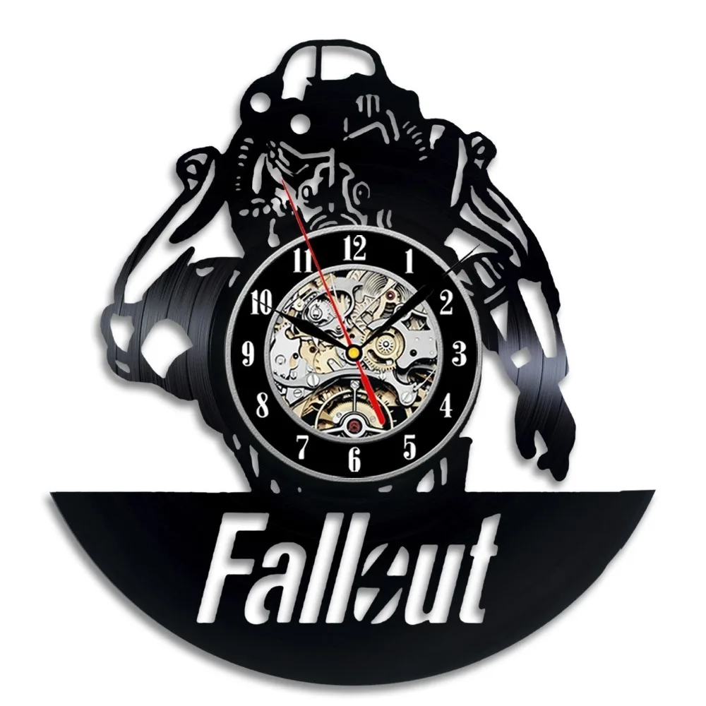 Fallout Art Vinyl Wall Clock Gift Room Modern Home Record Vintage for