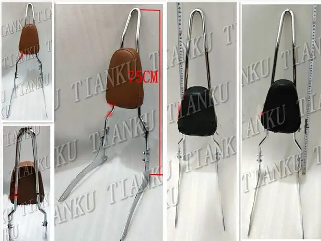 

New Motorcycle Chrome Backrest Sissy Bar Cushion Pad For Indian Scout Bobber